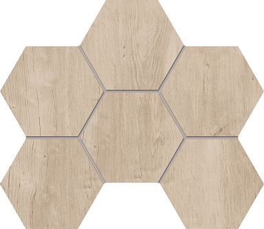 Estima SF02 Мозаика Soft Wood Creamy Hexagon неполированная 25x28.5