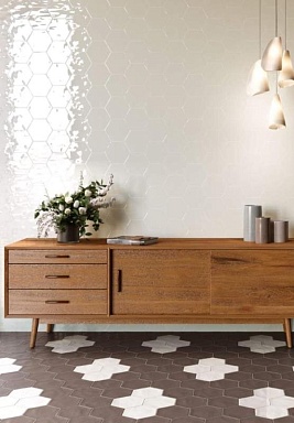 Керамогранит Ribesalbes PT03148 Hex Grey Matt 15x17,3