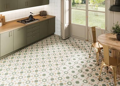 Керамогранит Harmony 39599 Doha Green Flower SP/22,3 22,3x22,3