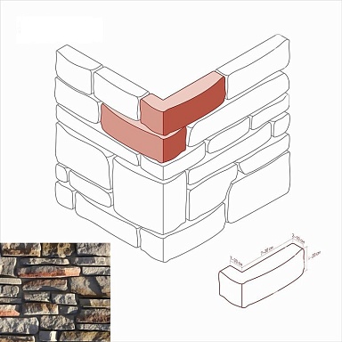 Искусственный камень White Hills 701-85 Тевиот Угол 7-30 x 4-20