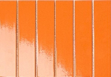 Мозаика Porcelain mosaic Y45P737 Strip Оранжевая глянцевая 4.5x19.5 28.8x19.5