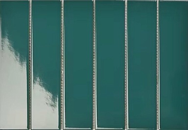 Мозаика Porcelain mosaic Y45P711 Strip Зеленая глянцевая 4.5x19.5 28.8x19.5