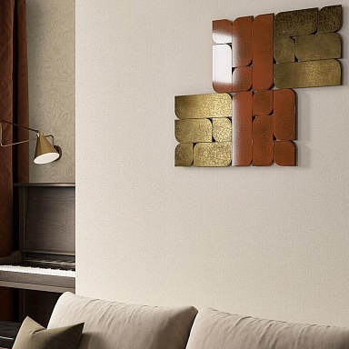 Панно Kerama Marazzi KMD3RIC014 Модульное панно Силуэт зелёный светлый 30х30х1,6