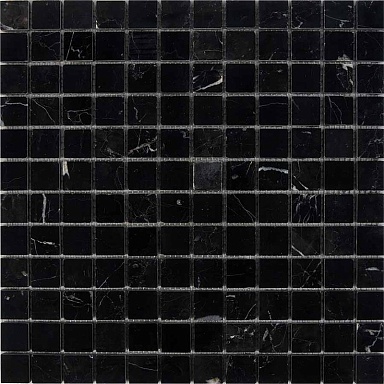 Мозаика Pixmosaic PIX245 Nero Marquna из мрамора полированная 23x23 305х305x6