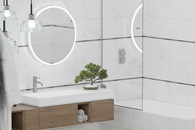 Декор Eurotile 0105 Amuletto White Decor 25x50