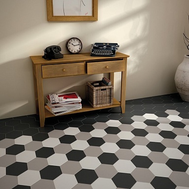Керамогранит Equipe 20338 Hexatile Negro Mate 17.5x20