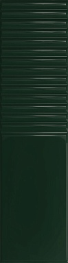 Плитка Tubadzin Groove Green 2 Gloss STR 29.8x7.8x1