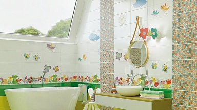 Декор Нефрит Керамика 06-01-1-52-05-01-3028-0 Kids Flora 40х100