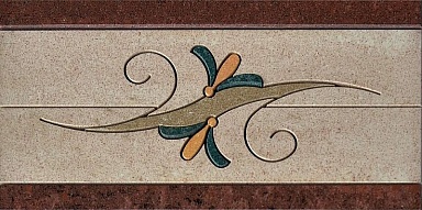 Бордюр Casalgrande Padana Fascia Floreale B Rosa Portogallo (Rosa Portogallo, Madras Pink) 15x30