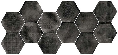 Керамогранит Equipe 23604 Urban Hexagon Melange Dark 29,2X25,4