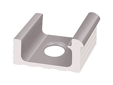 Декоративная вставка Serapool KP229.1 Переливной лоток керамический со сливом Grey 29x24,5