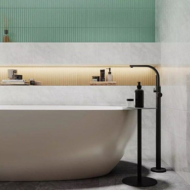 Плинтус Kerama Marazzi FMD042 Каприччо серый глянцевый 20x10