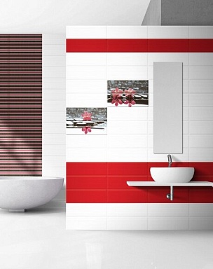 Панно Absolut Keramika Composicion Wellness 02 Red 30x45 (комплект 2шт)