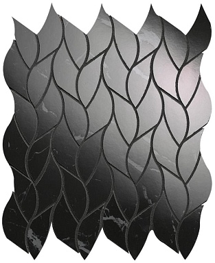 Мозаика FAP Ceramiche fQMS Nero Elegante Leaves Mosaico 25.9x30.9