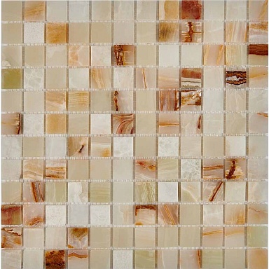 Мозаика Pixmosaic PIX204 Jade verde из оникса полированная 23x23 305х305х6