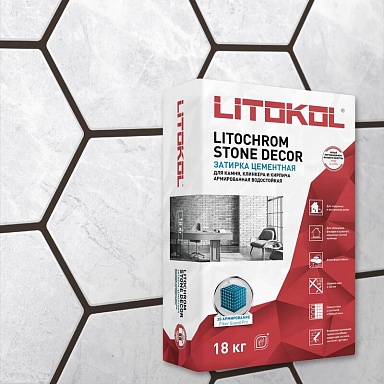 Смеси и затирки LITOKOL Litochrom Stone Decor SD.420 Графит 18кг 509360003