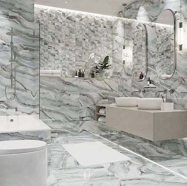 Плитка PrimaVera GL12A Joie Silver A glossy 30x90