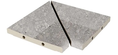 Керамогранит Kerastep Решетка угол из 2х частей Stone 558 Pearl R11/C 300х300х30