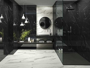 Декор Art Ceramic Mira Black Decore High gloss 60*120