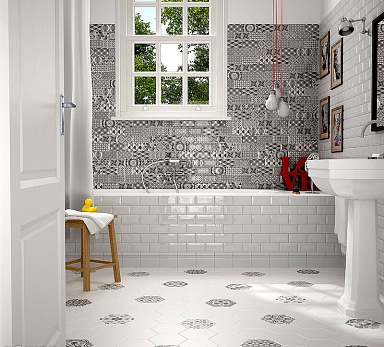 Декор Equipe 21357 Hexatile Harmony B&W 17,5x20