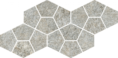 Декор Italon 620110000246 Magma Silver Mosaico Prism 41.3x20.5