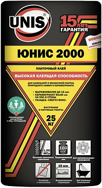 Клей Unis Плиточный клей 2000 25кг