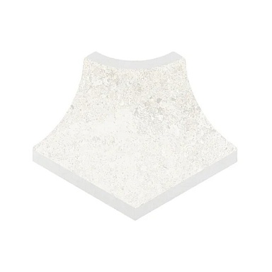 Kerastep Плинтус радиальный внешний угол Stone 531 White R9 77х77x110х10