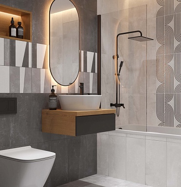 Плитка Axima Бордо серая 250x500