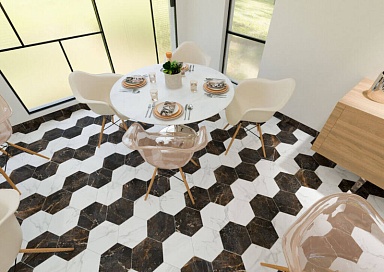 Керамогранит Azulejos El Mijares Kenia 22 Negro 22,5х22,5