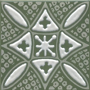 Kerama Marazzi KMD3STA019GN Декор Бахия 2 зелёный глянцевый 9,8x9,8x0,7