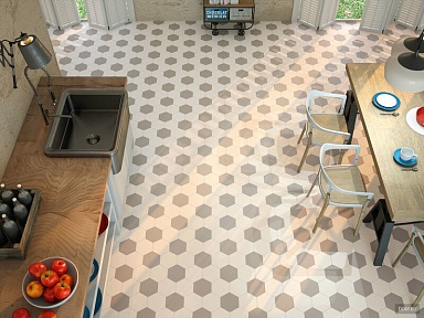 Керамогранит Ape Hexagon Soft Pearl 23x26