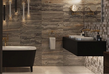 Плинтус Vitra K946623LPR Bergamo Антрацит 7,5х60
