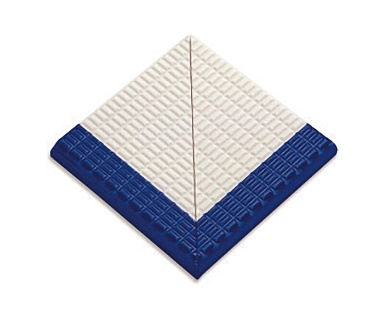Ступень Serapool 21217 DK Petit Carre Наружный угол плитки с буртиком Cobalt-Unglazed 12x12