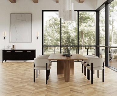 Керамогранит Laparet Wood Royal Almond Chevron M бежевый матовый карвинг 60х120