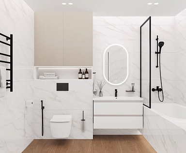 Керамогранит Ceradim Calacatta Clarity Gold Белый Матовый 60х60