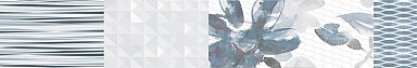 Бордюр Polcolorit LN-CRISTAL BL WAVE 11.8x74.4