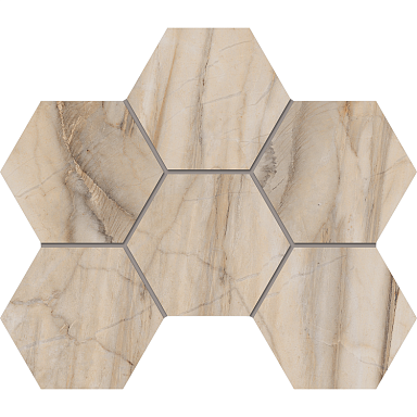 Estima BR01 Bernini Hexagon Pearl Мозаика неполированная 25x28,5