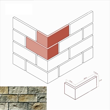 Искусственный камень White Hills 406-85 Йоркшир угол 12x26x12