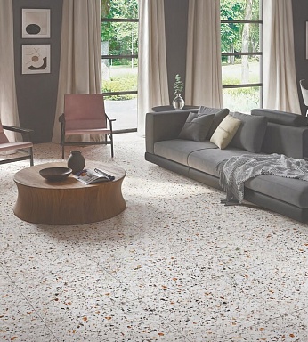 Керамогранит ProGRES Ceramica NR0373-M Эвия Терраццо Серый матовый 600x600x9.5