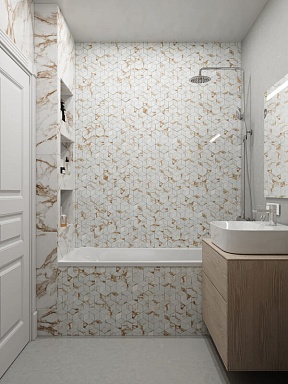 Декор Velsaa Mosaic Estrada Nero Brick bone 32.1x29.9