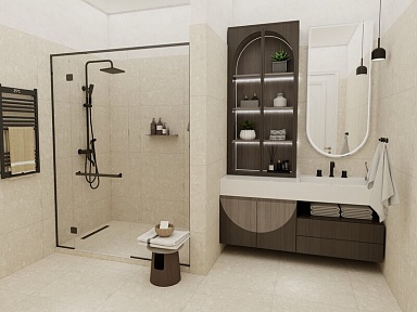 Керамогранит Duna TZ0H60M01 Terrazzo Clay Carving рельеф 60x60
