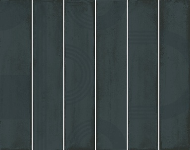 Панно Kerama Marazzi KMP3STA008RN6X Панно Мажорель зелёный тёмный глянцевый (из 6 частей 6х28,5) 36x28,5x1