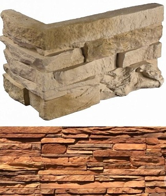 Искусственный камень White Hills 100-45 Кросс Фелл угловой 7х25,5x10 (6х15,5x10)