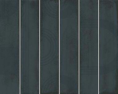 Панно Kerama Marazzi KMP3STA008RN6X Панно Мажорель зелёный тёмный глянцевый (из 6 частей 6х28,5) 36x28,5x1