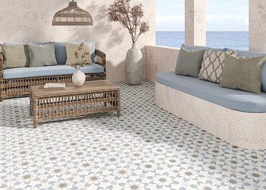 Керамогранит Harmony 39599 Doha Green Flower SP/22,3 22,3x22,3