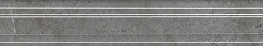 Kerama Marazzi BLF026R Бордюр Багет Риальто серый тёмный глянцевый обрезной 40x7,3x2,7