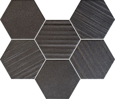Декор Tubadzin Ms-Horizon hex black 28,9x22,1