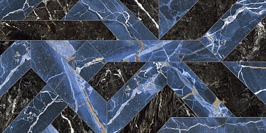 Декор Naxos 118716 Outline Blue Levigato Rettificato 60x120