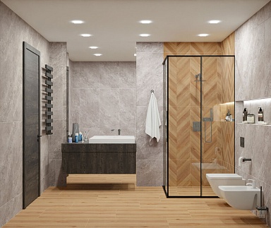 Керамогранит Global Tile GT5010026992MCR Вуди Бежевый шеврон 50x100