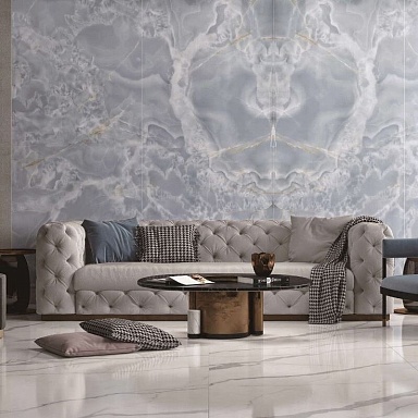 Керамогранит Moreroom Stone MN433BP261206 Onyx Blue Polished 6mm 120x260